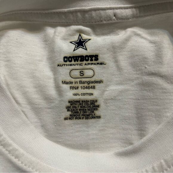 COWBOYS football white long sleeve shirt tee top women’s small - Picture 2 of 9